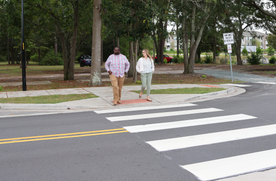 People Using Crosswalk