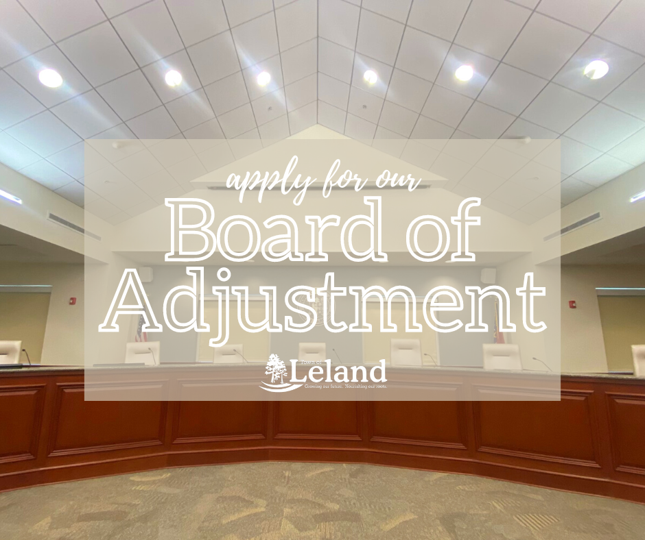 Applications Open for Board of Adjustment