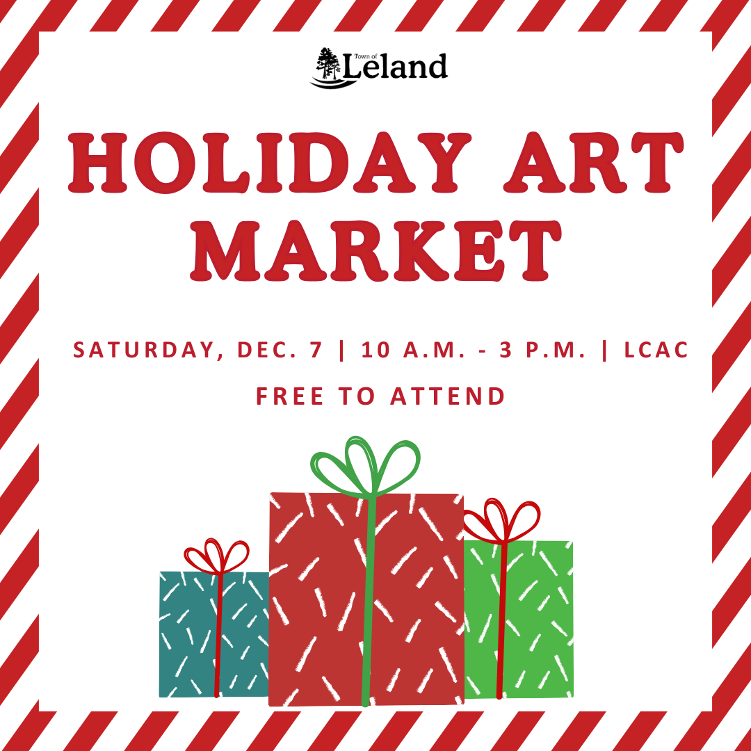 Holiday Art Market, Saturday December 7, 10 a.m. - 3 p.m., LCAC, Free to Attend, Presents wrapped